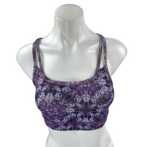 GAIAM Purple Sleeveless Strappy Yoga Workout Athletic Sports Bra Crop Top XS